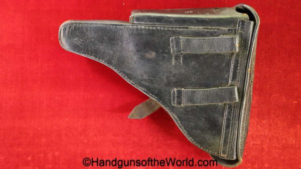 Luger, P.08, Holster, WWI, Era, WW1, original, collectible, German, Germany, P-08, P 08, P08, Unit Marked, Black, Leather, Imperial, handgun, pistol
