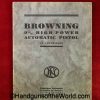 FN, Browning, High Power, Manual, Pre-War, Pre War, original, collectible, English, language, dated, March, 1935, Green Cover, Green, BHP, Hi Power