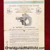 Bayard, 1908, Pistol, Manual, original, collectible, German, Language, Germany, Belgian, Belgium, model, brochure, advertisement, ad, real, old, vintage