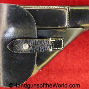 Mauser, HSc, Holster, German, WWII, 1944, black, leather, breakaway, pattern, JHG 44, 44, jhg, jhg44, original, collectible, Germany, WW2, handgun, pistol