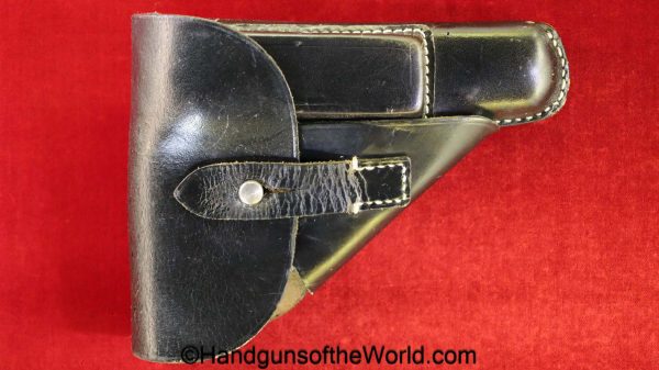 Mauser, HSc, Holster, German, WWII, 1944, black, leather, breakaway, pattern, JHG 44, 44, jhg, jhg44, original, collectible, Germany, WW2, handgun, pistol