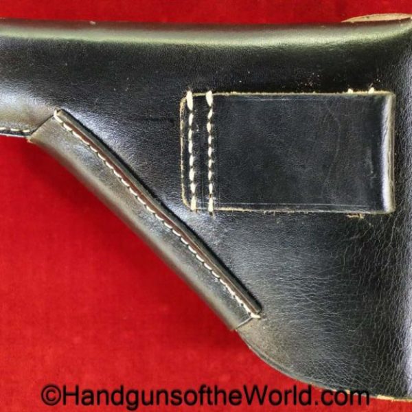 Mauser, HSc, Holster, German, WWII, 1944, black, leather, breakaway, pattern, JHG 44, 44, jhg, jhg44, original, collectible, Germany, WW2, handgun, pistol