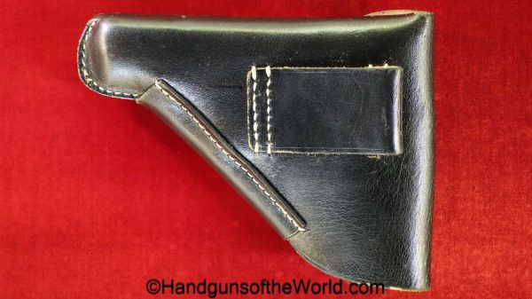 Mauser, HSc, Holster, German, WWII, 1944, black, leather, breakaway, pattern, JHG 44, 44, jhg, jhg44, original, collectible, Germany, WW2, handgun, pistol