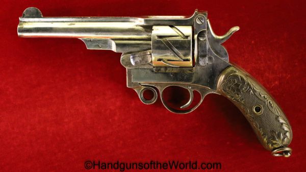 Mauser, 1878, Zig-Zag, Revolver, 10.6mm, Rare, Factory Nickel, Nickel, German, Germany, handgun, revolver, antique, Non-FFL, Non FFL, Model, Zig Zag