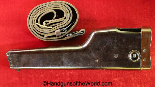 Stechkin, Holster/Stock, with Shoulder Strap, red/brown, Bakelite, #437, 437, original, collectible, Shoulder Stock, Stock, Holster, Russian, Soviet, USSR