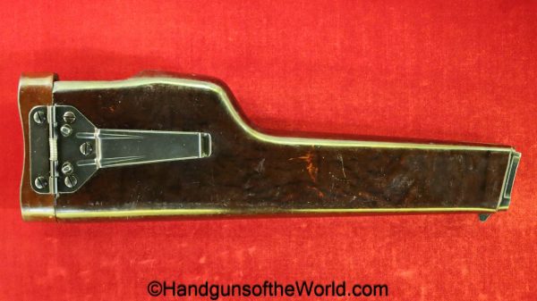 Stechkin, Holster/Stock, with Shoulder Strap, red/brown, Bakelite, #437, 437, original, collectible, Shoulder Stock, Stock, Holster, Russian, Soviet, USSR