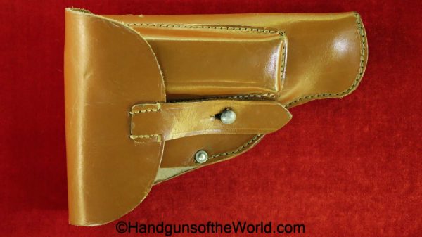 Sauer, 38H, Holster, Police, Pattern, Original, 38, Pistol, brown, leather, Schambach & Co-Berlin, 1941, collectible, German, Germany, WWII, WW2, handgun