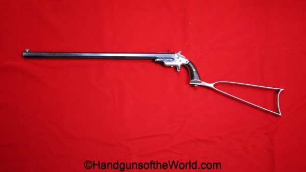 Frank Wesson, 1870, Medium Frame, Pocket Rifle, .22, Matching Stock, American, Americana, handgun, single shot, collectible, antique, model, 22, rifle, Wesson
