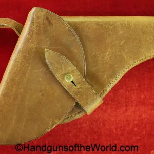 Webley, Mark I-VI, Service Revolver, Holster, Brown, Leather, Original, Collectible, Revolver, Handgun, British, English, 4", 4, Barrel, BBl, vintage, real