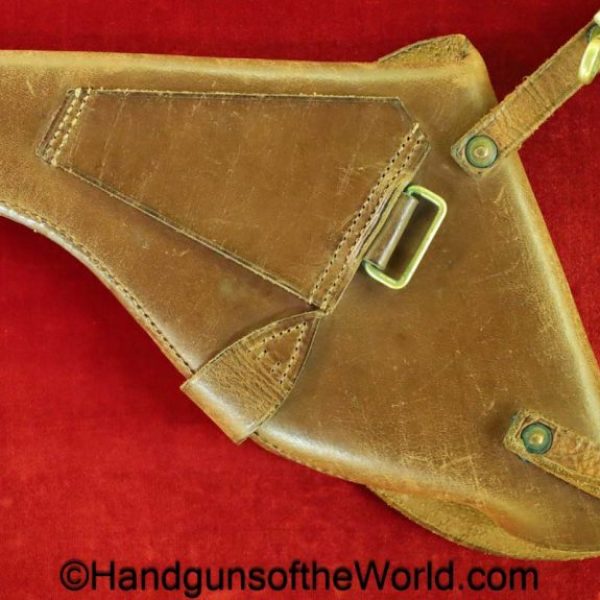 Webley, Mark I-VI, Service Revolver, Holster, Brown, Leather, Original, Collectible, Revolver, Handgun, British, English, 4", 4, Barrel, BBl, vintage, real