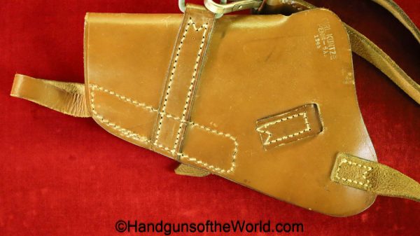 Walther, PPk, Shoulder Holster, 1945, Tan, leather, Pistol, Holster, Carl Kuntze-Denig SA, PP, Sauer, 38, Mauser, HSc, original, collectible, WWII, WW2