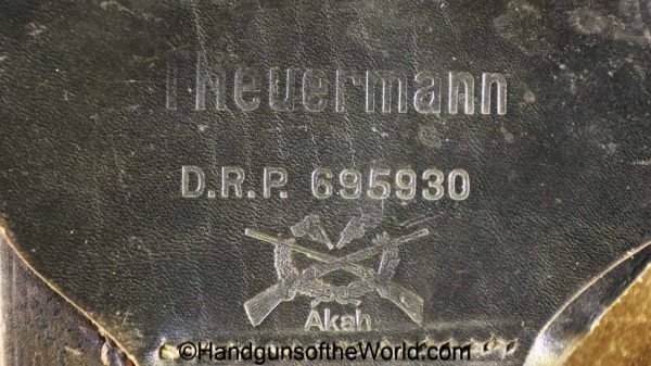 Walther, PPk, Holster, Theuermann, Dropping Pattern, Akah, black, leather, original, collectible, SS, RSHA, German, Germany, WWII, WW2, handgun, pistol