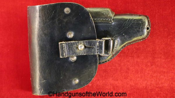 Walther, PPk, Holster, Theuermann, Dropping Pattern, Akah, black, leather, original, collectible, SS, RSHA, German, Germany, WWII, WW2, handgun, pistol