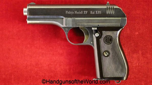 CZ-27, 7.65mm, German, Police, Eagle K, Full Slide Legend, Matching Magazine, handgun, pistol, C&R, collectible, pocket, WWII, WW2, CZ, 27, CZ27, CZ 27