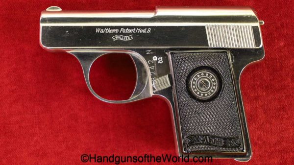 Walther, Model 9, 6.35mm, Factory Nickel Finish, Factory Nickel, Model, 9, IX, German, Germany, handgun, pistol, C&R, collectible, VP, Vest Pocket, 25, .25