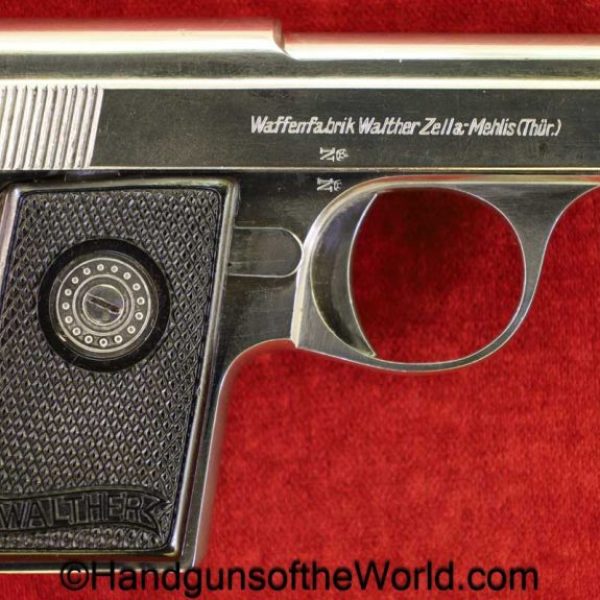 Walther, Model 9, 6.35mm, Factory Nickel Finish, Factory Nickel, Model, 9, IX, German, Germany, handgun, pistol, C&R, collectible, VP, Vest Pocket, 25, .25