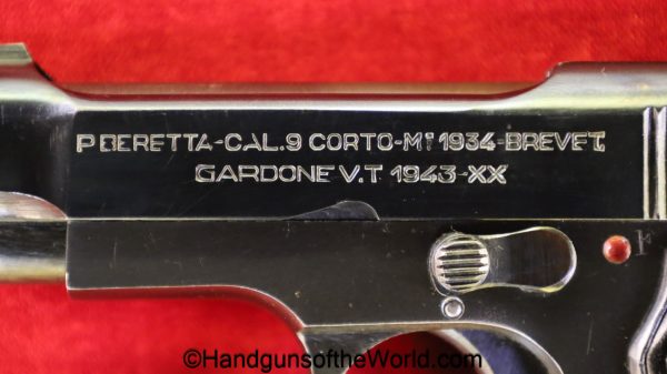 Beretta, 1934, .380, German, WWII, AA Block, Germany, WW2, Italy, Italian, handgun, pistol, C&R, collectible, pocket, 380, model, acp, auto, AA, suffix, block