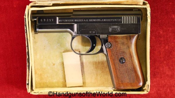 Mauser, 1910, Side Latch, 6.35mm, with Original Box, Boxed, with Box, German, Germany, handgun, pistol, C&R, collectible, Sidelatch, VP, Vest Pocket, Pocket