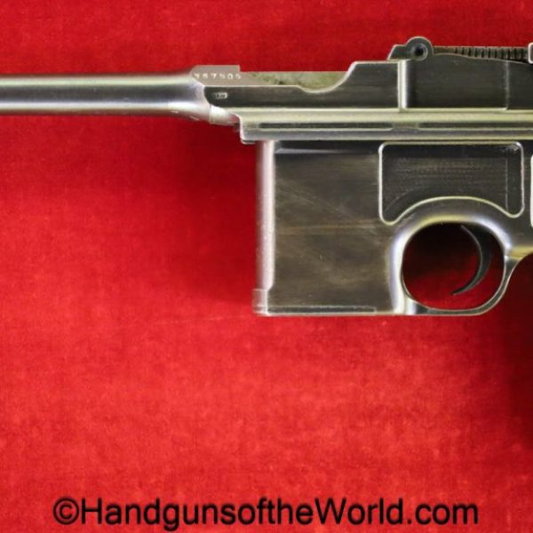 Mauser, 1896, Broomhandle, 7.63mm, Austrian, WWI, with Proper Stock, Stocked, with Stock, C96, German, WW1, handgun, pistol, C&R, collectible, 7.63