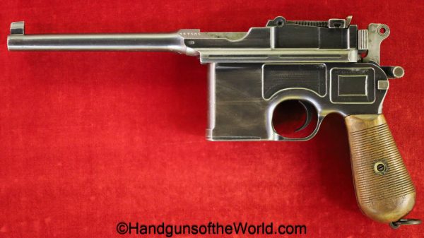 Mauser, 1896, Broomhandle, 7.63mm, Austrian, WWI, with Proper Stock, Stocked, with Stock, C96, German, WW1, handgun, pistol, C&R, collectible, 7.63