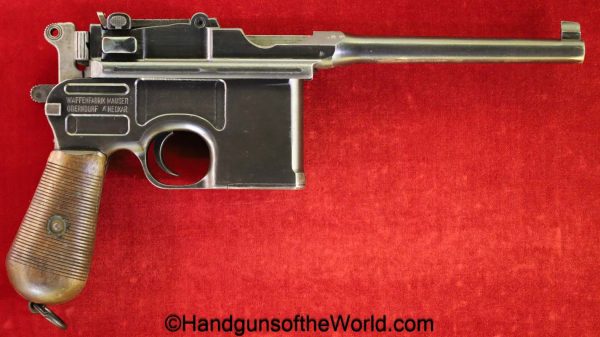 Mauser, 1896, Broomhandle, 7.63mm, Austrian, WWI, with Proper Stock, Stocked, with Stock, C96, German, WW1, handgun, pistol, C&R, collectible, 7.63