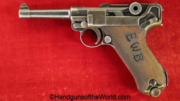 DWM, P.08, Luger, .30, 1920, Commercial, EWB, Bavaria Civil Defense, German, Germany, handgun, pistol, C&R, collectible, 1920 Commercial, P08, P 08, P-08