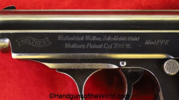 Walther, PPk, 7.65mm, WWII, Era, with Capture Paper, Fantastic, German, Germany, handgun, pistol, C&R, collectible, 7.65, 32, .32, acp, auto