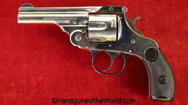 H&R, Auto Ejecting, Revolver, .38, with Inscription, Retailer Marked, British, English, handgun, C&R, collectible, 38, S&W, Inscribed, W.R. Pape, American