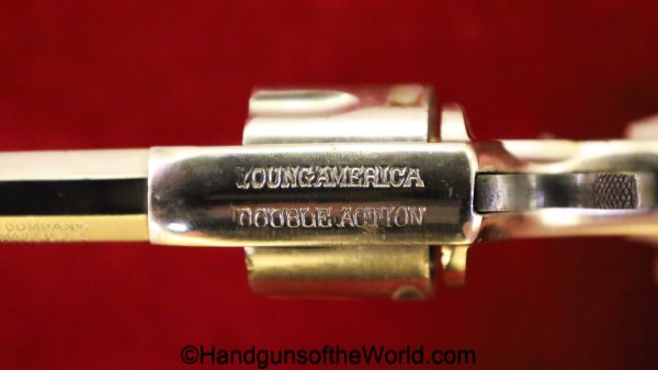 H&R, Young America, .32 S&W, Nickel, Pearl, Factory Nickel, handgun, revolver, C&R, collectible, Double Action, Americana, American, US, USA, 32, S&W, .32