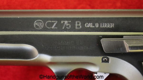 CZ 75B, 9mm, Czech, Dated, 1996, CZ, 75, B, CZ75, CZ-75, CZ 75, handgun, pistol, collectible, modern, Czechoslovakia, 75B, hand gun, tactical