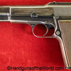 FN, Browning, High Power, 9mm, German, WWII, Tangent Sight, WW2, Germany, handgun, pistol, C&R, collectible, BHP, Belgian, Belgium, hand gun