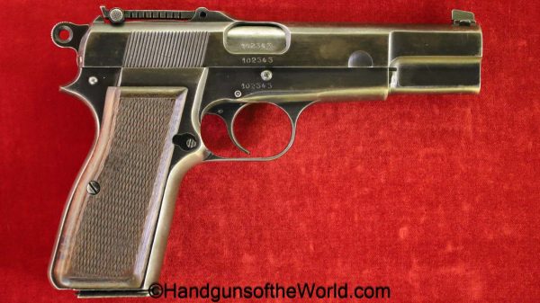 FN, Browning, High Power, 9mm, German, WWII, Tangent Sight, WW2, Germany, handgun, pistol, C&R, collectible, BHP, Belgian, Belgium, hand gun