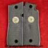Colt, Government .380, Grips, Government, 380, .380, acp, auto, handgun, pistol, original, collectible, black, plastic, with silver Colt medallions