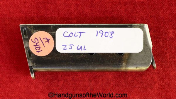 Colt, 1908, .25, Magazine, Clip, Mag, Original, Collectible, Handgun, Pistol, 25, acp, auto, 6.35, 6.35mm, VP, Vest Pocket, Model, American, US, USA