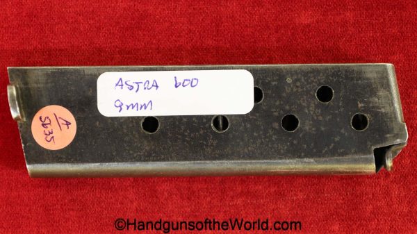 Astra, 600, 9mm, Magazine-Clip, Magazine, Mag, Clip, Original, Collectible, Spain, Spanish, Handgun, Pistol, Hand gun, 1943, 600/43, German, Germany