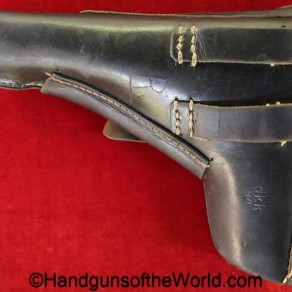 Astra, 600, Holster, German, WWII, WW2, Germany, handgun, pistol, original, collectible, 600/43, 1943, Black, Leather, DKK 44, WaA195, 44, 1944, dkk
