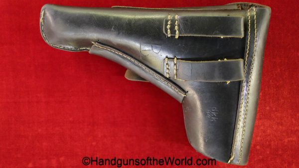Astra, 600, Holster, German, WWII, WW2, Germany, handgun, pistol, original, collectible, 600/43, 1943, Black, Leather, DKK 44, WaA195, 44, 1944, dkk