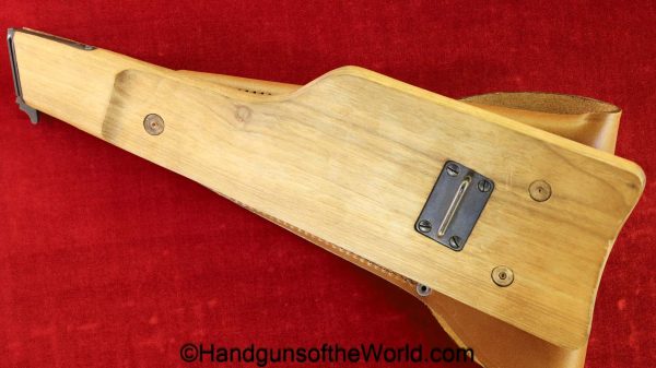 Browning, FN, High Power, Shoulder Stock, brown, leather, holster, stock, wooden, 2nd run, Odin, collectible, BHP, Hi-Power, Hi Power, handgun, pistol