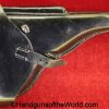 Luger, P.08, Holster, German, WWII, Dated, 1942, original, collectible, WW2, Germany, Black, Leather, Hardshell, CWW, 1942, WaA750, P08, P-08, P 08