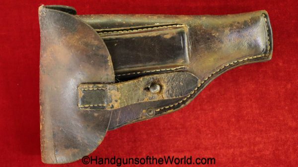 Langenhan, Army Model, Holster, Dated, 1918, Brown, Leather, General Purpose, pattern, P.Eduard Geldel-Leipzig, original, collectible, WWI, WW1, German