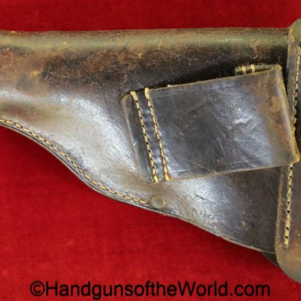 Langenhan, Army Model, Holster, Dated, 1918, Brown, Leather, General Purpose, pattern, P.Eduard Geldel-Leipzig, original, collectible, WWI, WW1, German