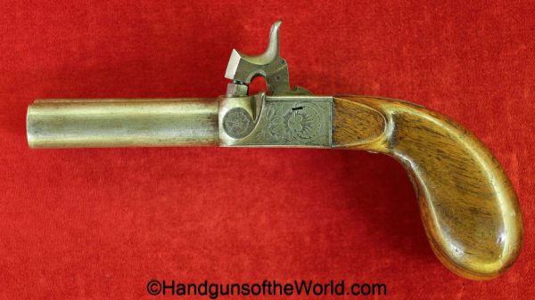 Percussion, Double Barrel, Boot Pistols, .44, Matching Pair, Pair, Set, handgun, pistol, single shot, boot, collectible, antique, non-ffl, non ffl, 44