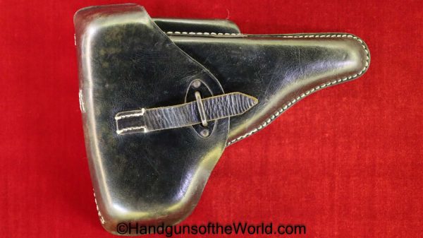 Walther, P-38, Holster, German, WWII, Dated, 1943, Black, leather, hardshell, bdr, WaA86, WaA 86, P38, P.38, P 38, original, collectible, Germany, WW2