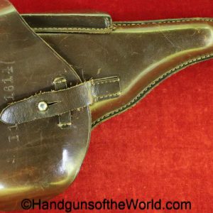 Walther, P-38, Holster, Swedish, M39, Pattern, Dark Brown, leather, Police, hardshell, hard shell, original, collectible, Sweden, German, Germany, P38, P.38