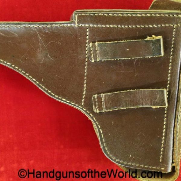 Walther, P-38, Holster, Swedish, M39, Pattern, Dark Brown, leather, Police, hardshell, hard shell, original, collectible, Sweden, German, Germany, P38, P.38