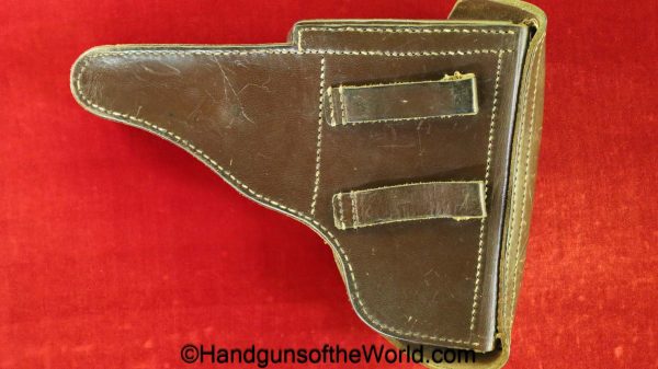Walther, P-38, Holster, Swedish, M39, Pattern, Dark Brown, leather, Police, hardshell, hard shell, original, collectible, Sweden, German, Germany, P38, P.38