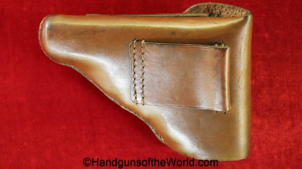 Walther, PPk, Holster, WWII, Era, Brown, leather, commercial, pattern, original, collectible, WW2, handgun, pistol, German, Germany, hand gun, vintage, real