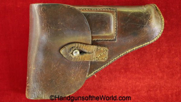 Walther, PPk, Holster, WWII, Era, WW2, German, Germany, Brown, leather, commercial pattern, commercial, original, collectible, handgun, pistol