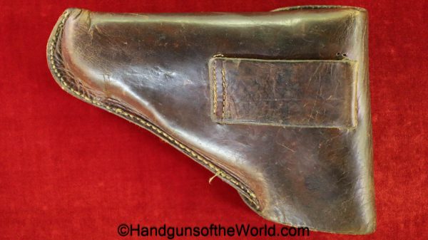 Walther, PPk, Holster, WWII, Era, WW2, German, Germany, Brown, leather, commercial pattern, commercial, original, collectible, handgun, pistol