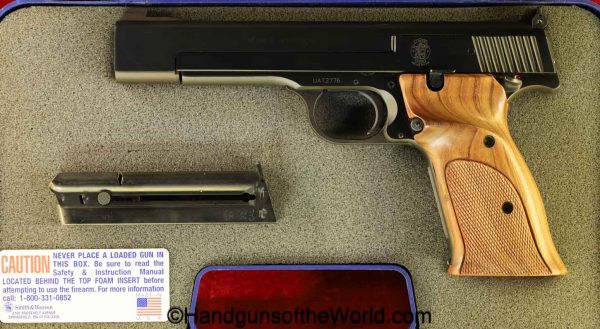 S&W, Model 41, .22lr, handgun, pistol, target, modern, collectible, 41, Model, 22, .22, 22lr, Smith and Wesson, Cased, with Case, 5.5, Inch, ", Barrel